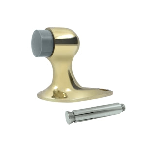 Deltana Solid Brass 2 1/8 Inch Floor Mounted Bumper - Polished Brass