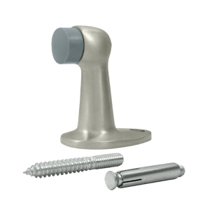 Deltana Solid Brass 2 7/8 Inch Floor Mounted Bumper - Brushed Nickel