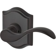 Baldwin Reserve Curve Lever With Arched Rosette In Venetian Bronze