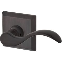 Baldwin Reserve Curve Lever With Square Rosette In Venetian Bronze