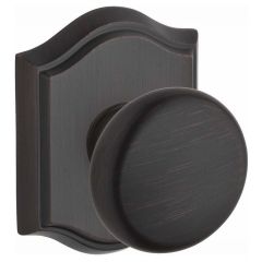 Baldwin Reserve Round Knob With Arched Rosette In Venetian Bronze