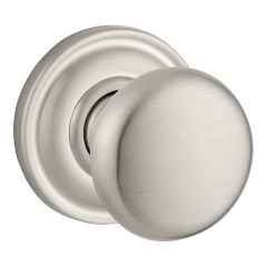 Baldwin Reserve Round Knob With Round Rosette In Satin Nickel
