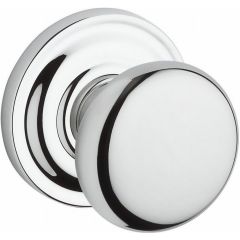 Baldwin Reserve Round Knob With Round Rosette In Polished Chrome