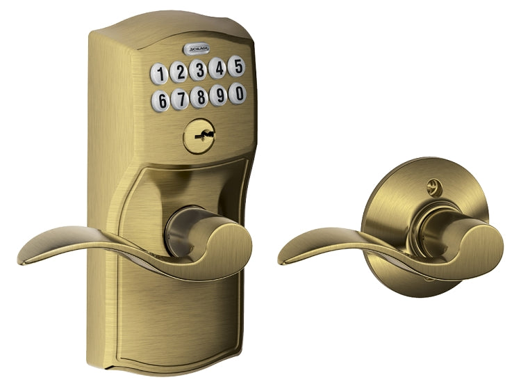 Schlage FE575 Camelot with Accent Lever Keypad Entry Auto-Lock