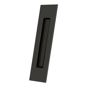 Deltana Solid Brass Rectangular Heavy Duty Flush Pull - Oil Rubbed Bronze
