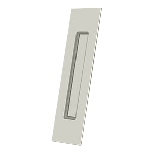 Deltana Solid Brass Rectangular Heavy Duty Flush Pull - Polished Nickel