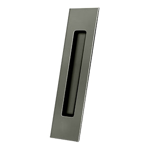 Deltana Solid Brass Rectangular Heavy Duty Flush Pull - Antique Nickel