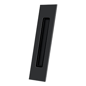 Deltana Solid Brass Rectangular Heavy Duty Flush Pull - Flat Black