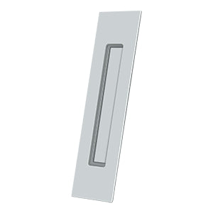 Deltana Solid Brass Rectangular Heavy Duty Flush Pull - Polished Chrome