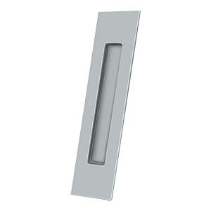 Deltana Solid Brass Rectangular Heavy Duty Flush Pull - Brushed Chrome