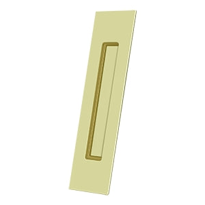 Deltana Solid Brass Rectangular Heavy Duty Flush Pull - Polished Brass