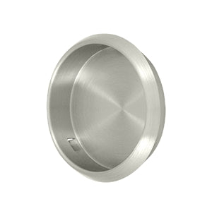 Deltana Solid Brass Round Heavy Duty Flush Pull - Brushed Nickel