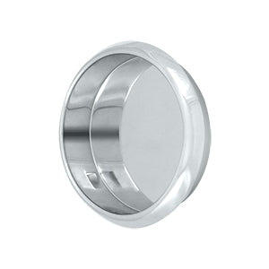 Deltana Solid Brass Round Heavy Duty Flush Pull - Polished Chrome