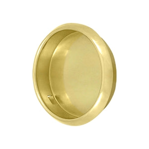 Deltana Solid Brass Round Heavy Duty Flush Pull - Polished Brass
