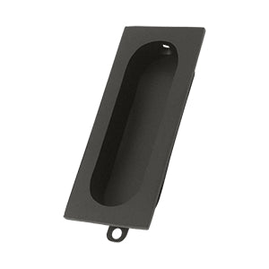 Deltana Solid Brass Rectangle Flush Pull - Oil Rubbed Bronze