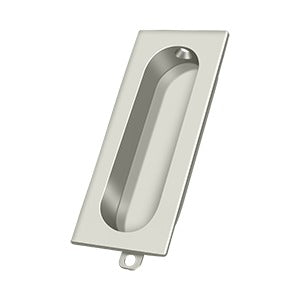 Deltana Solid Brass Rectangle 3 1/8 x 15/16 Inch Flush Pull
