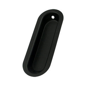 Deltana Solid Brass Oblong Flush Pull - Flat Black