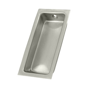 Deltana Solid Brass Large Flush Pull - Brushed Nickel