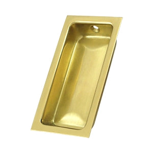 Deltana Solid Brass Large Flush Pull - Polished Brass