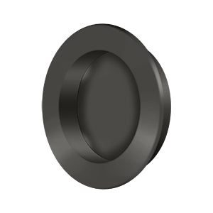 Deltana Solid Brass Round Heavy Duty Flush Pull - Oil Rubbed Bronze