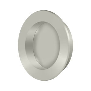 Deltana Solid Brass Round Heavy Duty Flush Pull - Brushed Nickel