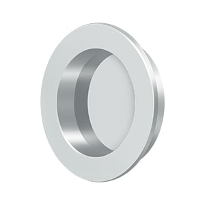Deltana Solid Brass Round Heavy Duty Flush Pull - Polished Chrome