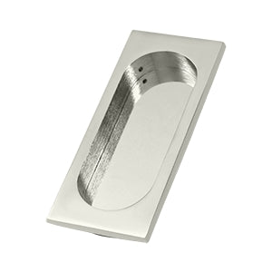 Deltana Solid Brass Large Flush Pull - Polished Nickel
