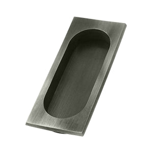 Deltana Solid Brass Large Flush Pull - Antique Nickel