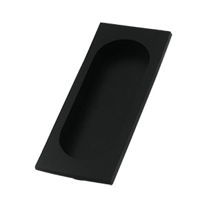 Deltana Solid Brass Large Flush Pull - Flat Black
