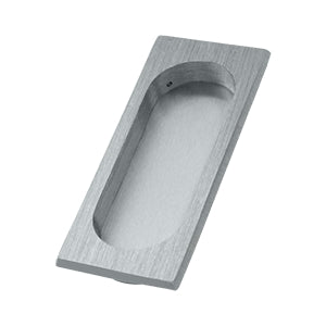 Deltana Solid Brass Large Flush Pull - Brushed Chrome