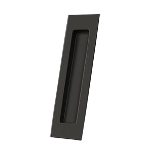 Deltana Solid Brass Rectangular Heavy Duty Flush Pull - Oil Rubbed Bronze