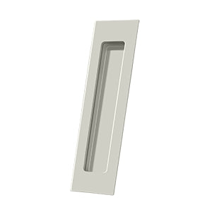 Deltana Solid Brass Rectangular Heavy Duty Flush Pull - Polished Nickel