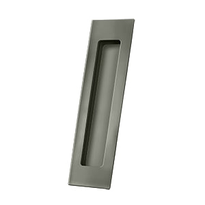 Deltana Solid Brass Rectangular Heavy Duty Flush Pull - Antique Nickel