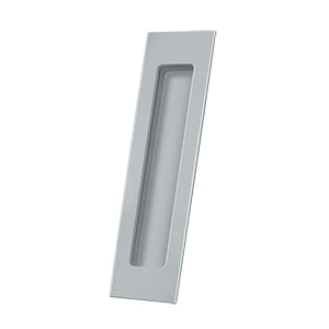 Deltana Solid Brass Rectangular Heavy Duty Flush Pull - Brushed Chrome