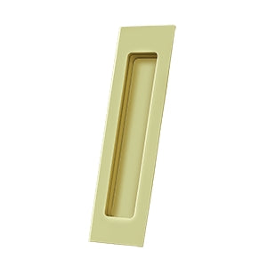 Deltana Solid Brass Rectangular Heavy Duty Flush Pull - Polished Brass