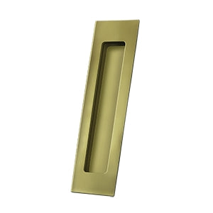 Deltana Solid Brass Rectangular Heavy Duty Flush Pull - Antique Brass