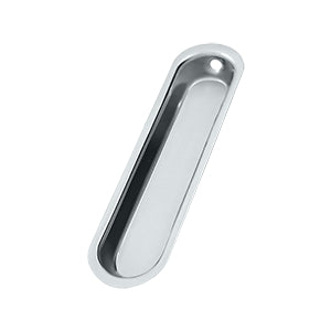 Deltana Solid Brass Flush Pull - Polished Chrome