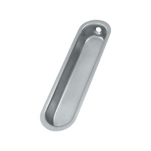 Deltana Solid Brass Flush Pull - Brushed Chrome