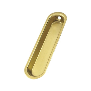 Deltana Solid Brass Flush Pull - Polished Brass