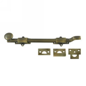 Deltana 10 Inch Offset Surface Heavy Duty Bolt - Antique Brass