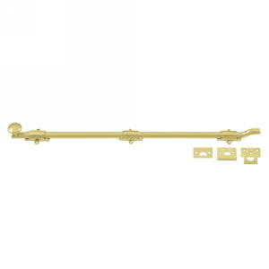 Deltana 26 Inch Offset Surface Heavy Duty Bolt - Polished Brass