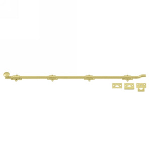 Deltana 42 Inch Offset Surface Heavy Duty Bolt - Polished Brass