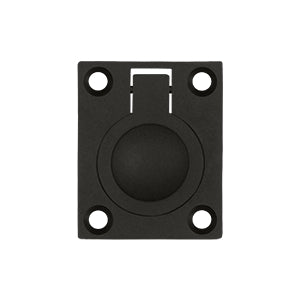 Deltana Solid Brass Flush Ring Pull - Oil Rubbed Bronze