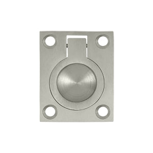 Deltana Solid Brass Flush Ring Pull - Brushed Nickel