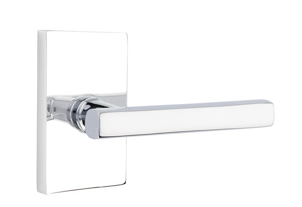 Emtek Freestone Lever Handle with Modern Rectangular Rosette