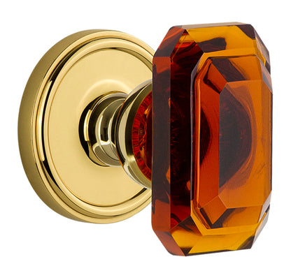 Grandeur Georgetown Rosette with Baguette Amber Knob