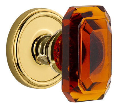 Grandeur Georgetown Rosette with Baguette Amber Knob