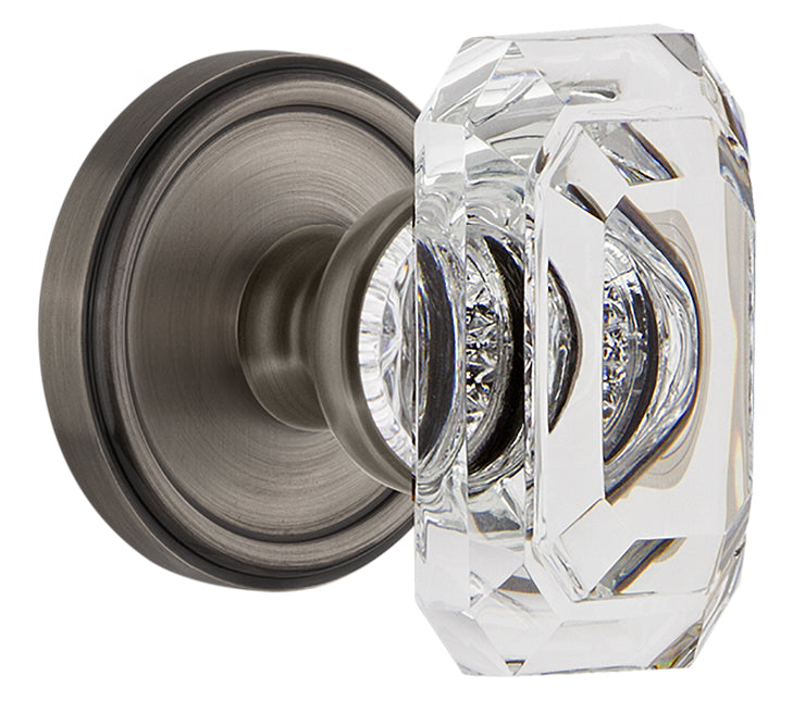 Grandeur Georgetown Rosette with Baguette Clear Knob