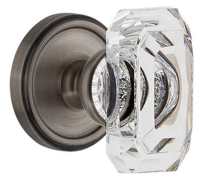 Grandeur Georgetown Rosette with Baguette Clear Knob