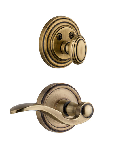 Grandeur Georgetown Handleset with Bellagio Lever - (Interior Half Only, with Deadbolt)